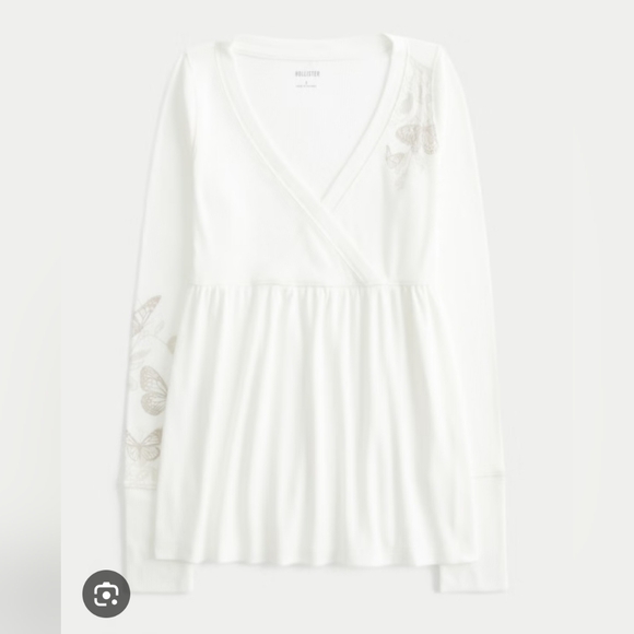 Hollister Tops - Hollister Butterfly Babydoll Top NWT